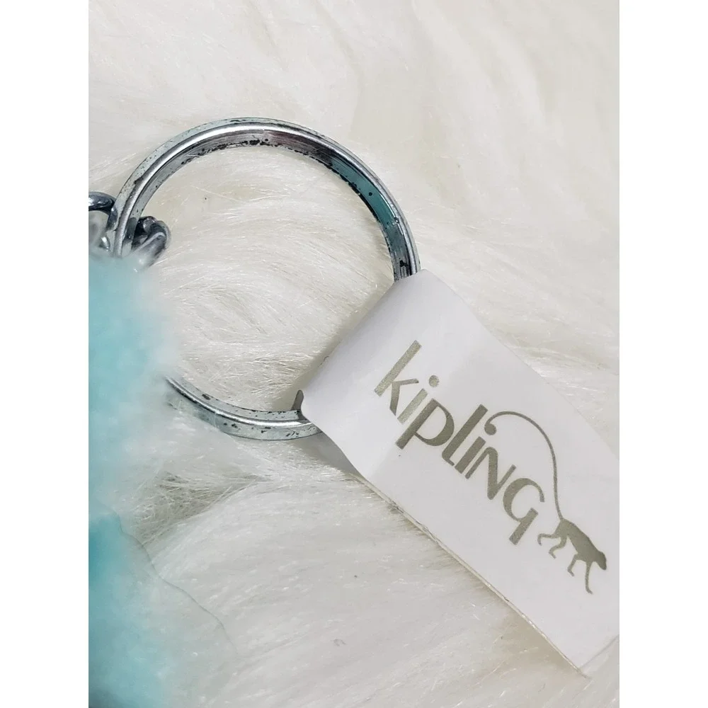 NEW Kipling Keychain MOLLY Baby Furry Monkey Mini Gorilla BAG CHARM BLUE‎ APE